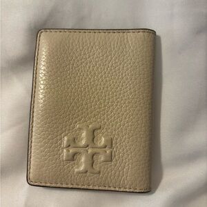 Tory Burch Cream Leather Card Holder